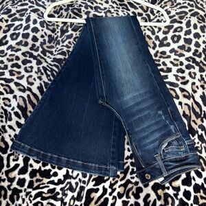 KanCan High Rise Flare Leg Jeans in Classic Blue